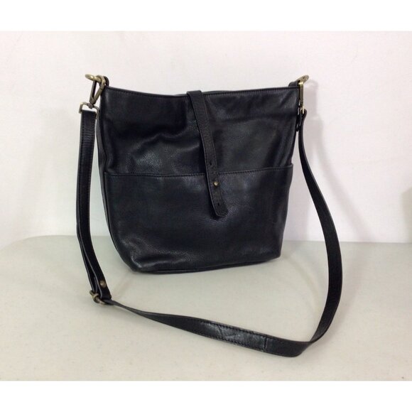 Garnet Hill Leather Purse Hobo Bag Made in Italy - Picture 1 of 10